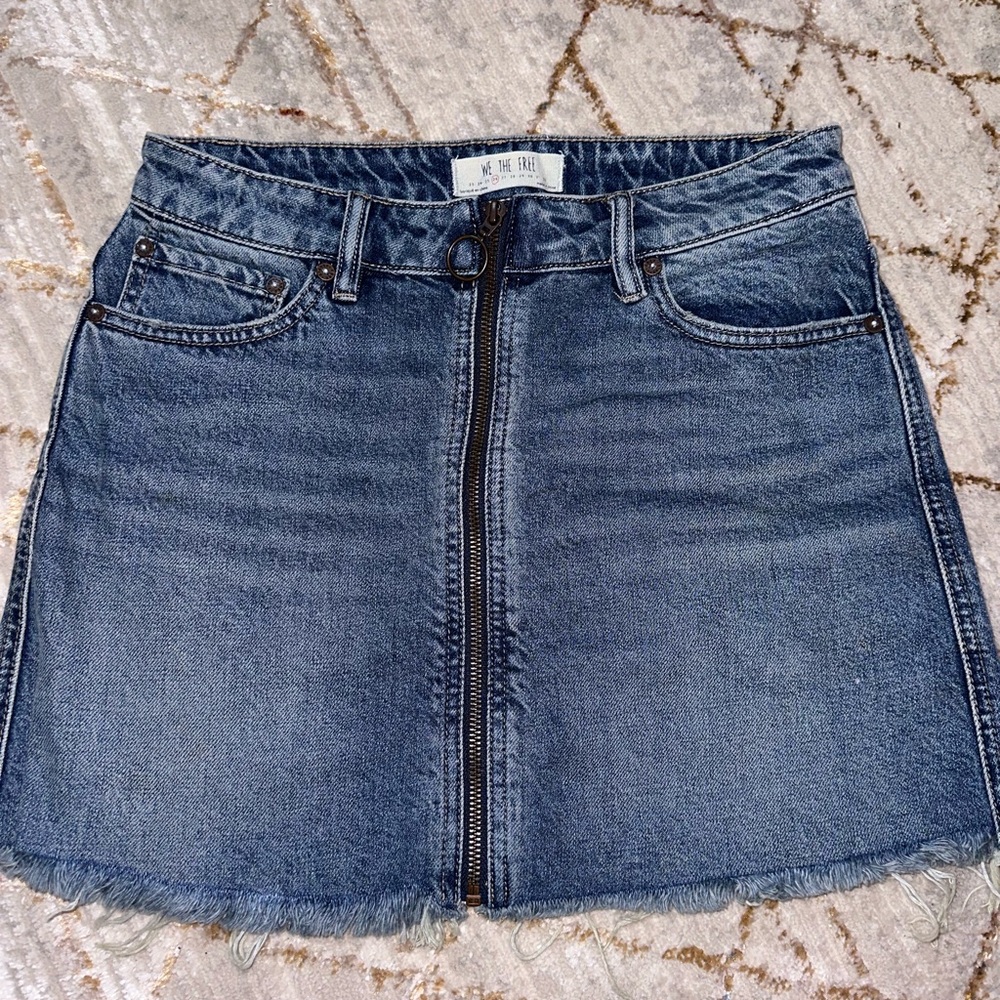 Denim mini skirt